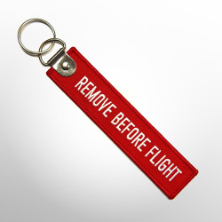 Брелок Remove Before Flight красный